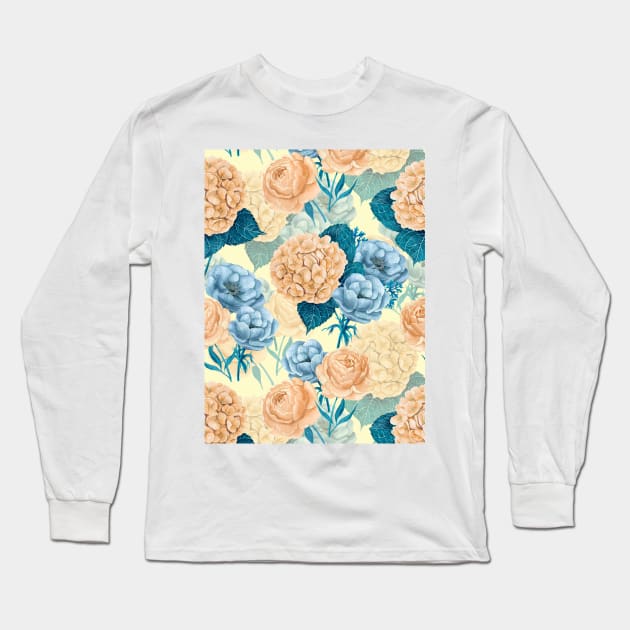 Spring garden watercolor 2 Long Sleeve T-Shirt by katerinamk